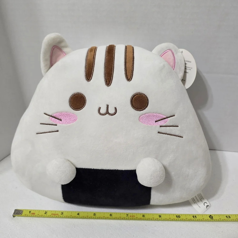 NWT ABC Plush Onigiri Rice Ball Cat Plush Stuffed Animal 